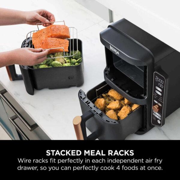 Ninja Double Stack XL Air Fryer - [SL400UK] Dual Zone, Copper - Image 8