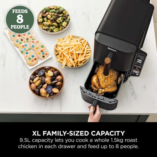 Ninja Double Stack XL Air Fryer - [SL400UK] Dual Zone, Copper - Image 6